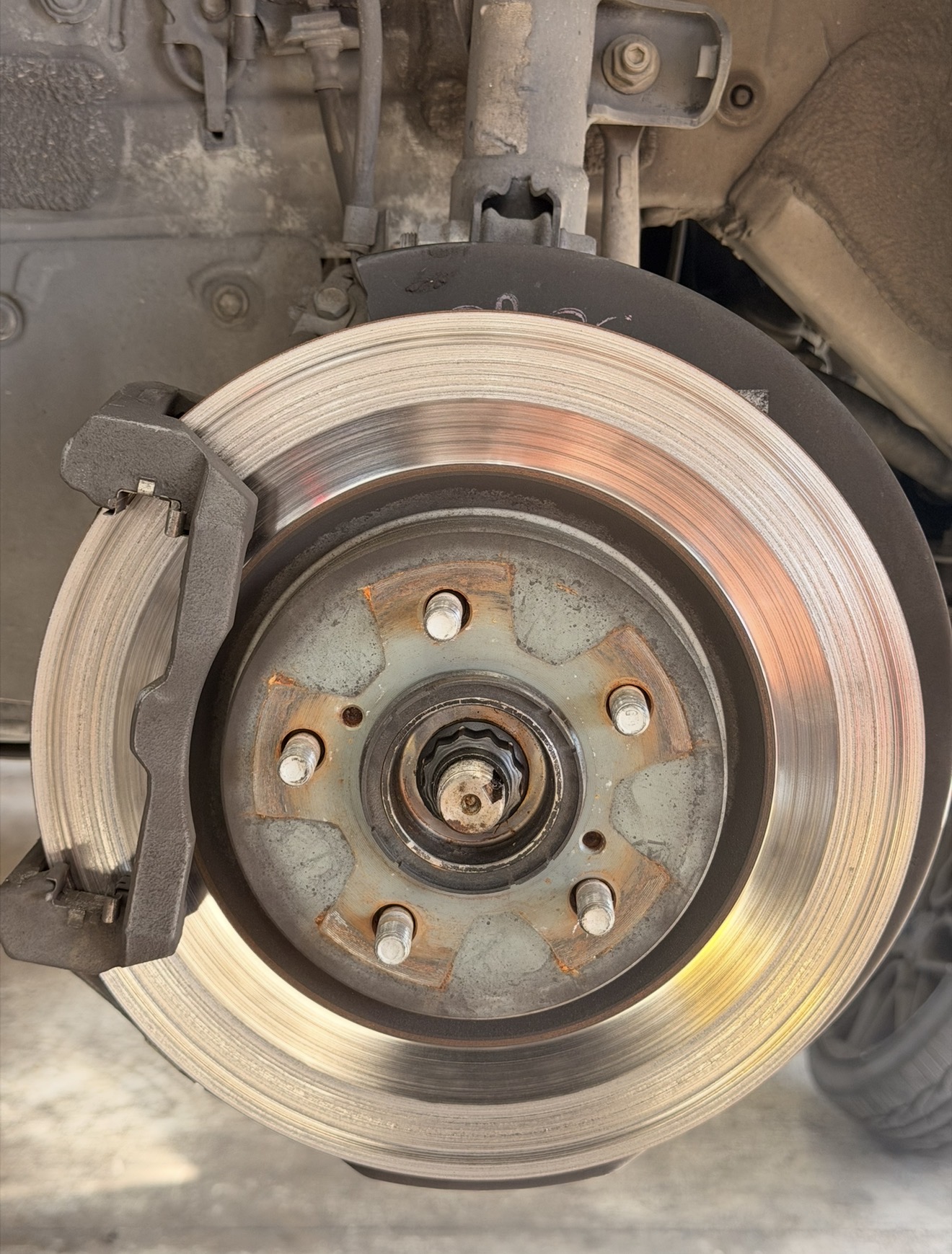 Brake job on a Toyota Camry — rear rotor and caliper